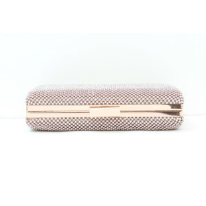 Τσαντάκι AMELY  αμπιγιέ (clutch) με στρασάκια-  Σαμπανιζέ