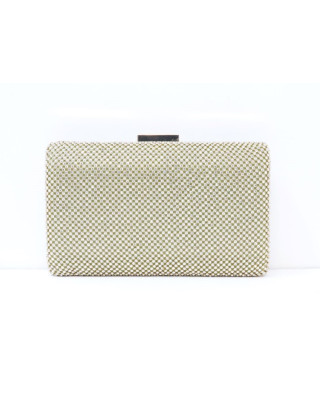 Τσαντάκι AMELY αμπιγιέ (clutch) με στρασάκια- Χρυσό