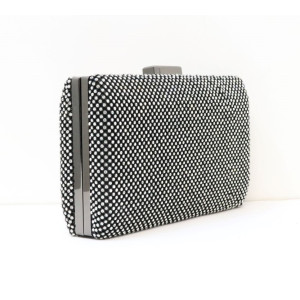 Τσαντάκι AMELY αμπιγιέ (clutch) με στρασάκια- Μαύρο
